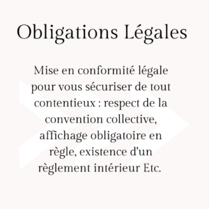 Domaines d'intervention - Obligations Légales