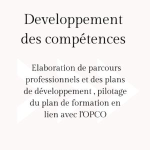 Domaines d'intervention - Développement des compétences
