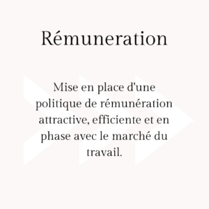 Domaines d'intervention - Rémunération